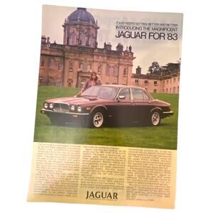 1983 Jaguar XJ6 Print Advertisement December 1982 Original Vintage 8x11